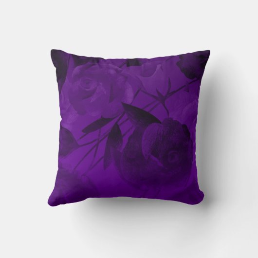 Personalized Purple Tiara & Butterflies Keepsake クッション (裏面)