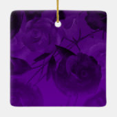 Personalized Purple Tiara & Butterflies Keepsake セラミックオーナメント (裏面)