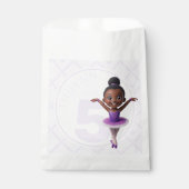 Personalized Purple Tutu Ballerina Birthday フェイバーバッグ (正面)