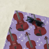 Personalized Purple Violin ビーチタオル (インサイチュ)