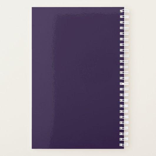 Personalized Purple Watercolor Planner プランナー手帳 (裏面)