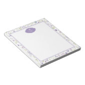 Personalized Purple Wildflower Floral ノートパッド (アングル)