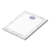 Personalized Purple Wildflower Floral ノートパッド (回転)