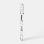 Personalized Purple Wildflower Monogram iPhoneケース (右側面)