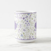 Personalized Purple Wildflower Mug コーヒーマグカップ (中央)