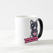 Personalized Purr-fectly Sarcastic Black Cat Mug モーフィングマグカップ (正面右)