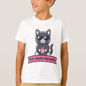 Personalized Purr-fectly Sarcastic Black Cat Mug Tシャツ (正面)
