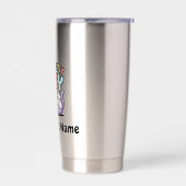 Personalized Purrfectly Lazy Cat Custom Pet Name C 保温保冷タンブラー (左面)