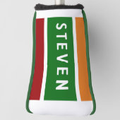 Personalized Putter Name Stripe Badge Retro Colorb ゴルフヘッドカバー (回転90)