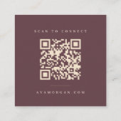 Personalized QR Code Modern Square スクエア名刺 (裏面)