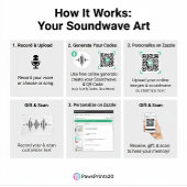 Personalized QR Code Soundwave Keychain キーホルダー