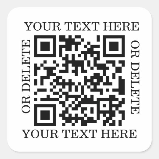 Personalized QR Code To Scan スクエアシール (正面)