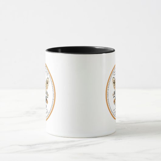 Personalized Queen Bee Floral マグカップ (中央)