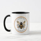 Personalized Queen Bee Floral マグカップ (左)