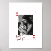 Personalized Queen of Hearts Mother’s Day Photo  ポスター (正面)