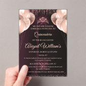 Personalized Quinceañera Invitation | Mis Quince A アクリル招待状 (インサイチュ (ポータブル))