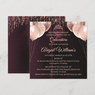 Personalized Quinceañera Invitation | Mis Quince A 招待状