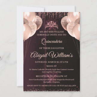 Personalized Quinceañera Invitation | Mis Quince A 招待状