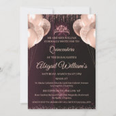 Personalized Quinceañera Invitation | Mis Quince A 招待状 (正面)
