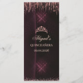 Personalized Quinceañera Menu Card | QUINCEAÑERA メニュー (裏面)