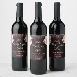Personalized Quinceañera Wine Bottle Label | Quinc ワインラベル
