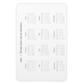 Personalized Quote 2026 Calendar Magent マグネット (縦)
