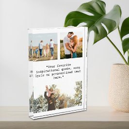 Personalized Quote 3 Photo Collage Photo Block フォトブロック