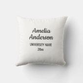 Personalized Quote and Name Floral Graduation クッション (裏面)