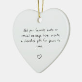 Personalized Quote Custom Gift Ceramic Ornament セラミックオーナメント (左)