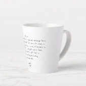 Personalized Quote Handwritten Coffee Tea カフェラテマグ (右アングル)