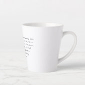 Personalized Quote Handwritten Coffee Tea カフェラテマグ (右)
