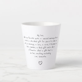 Personalized Quote Handwritten Coffee Tea カフェラテマグ