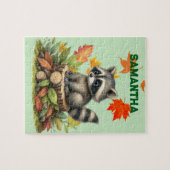 Personalized Raccoon Puzzle ジグソーパズル (横)