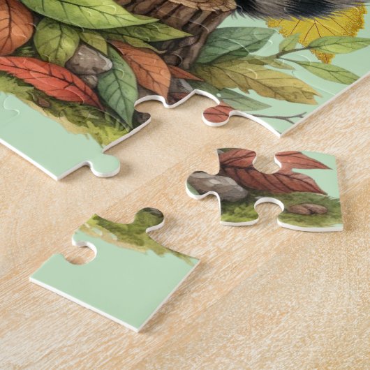 Personalized Raccoon Puzzle ジグソーパズル (側面)
