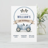 Personalized Race Car Birthday Invitation 招待状 (スタンド正面)