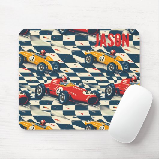 Personalized Race Car Mouse Pad Mousepad  マウスパッド (マウス)