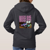 Personalized Race Car Name Number パーカ (裏面)