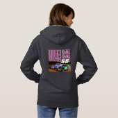 Personalized Race Car Name Number パーカ (裏面フル)