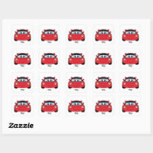 Personalized Race Car Valentine Sticker スクエアシール (シート)