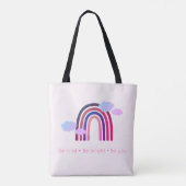 Personalized Rainbow and Clouds Tote Bag for Kids  トートバッグ (裏面)