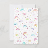 Personalized Rainbow Birthday Thank You Card Cute  サンキューカード (裏面)