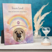 Personalized Rainbow Bridge Dog Memorial Plaque フォトプラーク (側面)