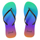 Personalized Rainbow Flip Flops ビーチサンダル (ソール)