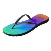 Personalized Rainbow Flip Flops ビーチサンダル (アングル)