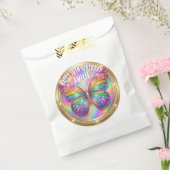 Personalized Rainbow Glitter Butterfly フェイバーバッグ (封をした状態)