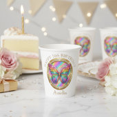Personalized Rainbow Glitter Butterfly Party Cups 紙コップ