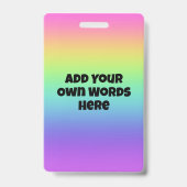 Personalized Rainbow Gradient Hanging Badge バッジ (裏面)