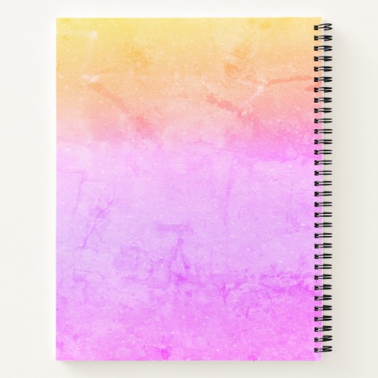 Personalized Rainbow Gradient Name Sketchbook  ノートブック (裏面)