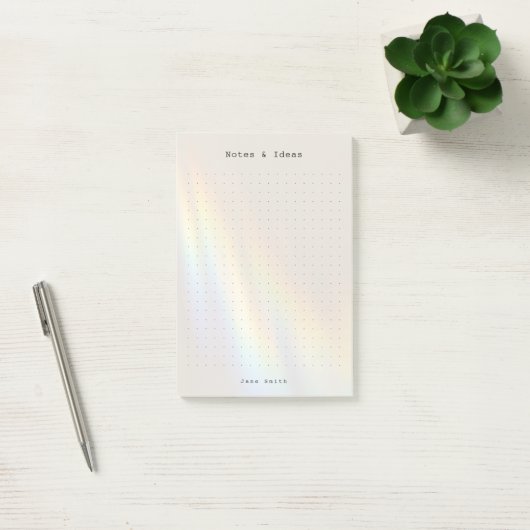 Personalized rainbow light aesthetic dot Grid  ポストイット (オフィス)