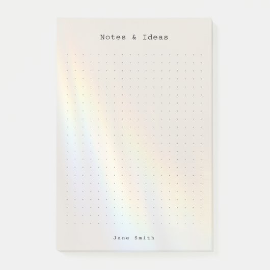 Personalized rainbow light aesthetic dot Grid  ポストイット (正面)